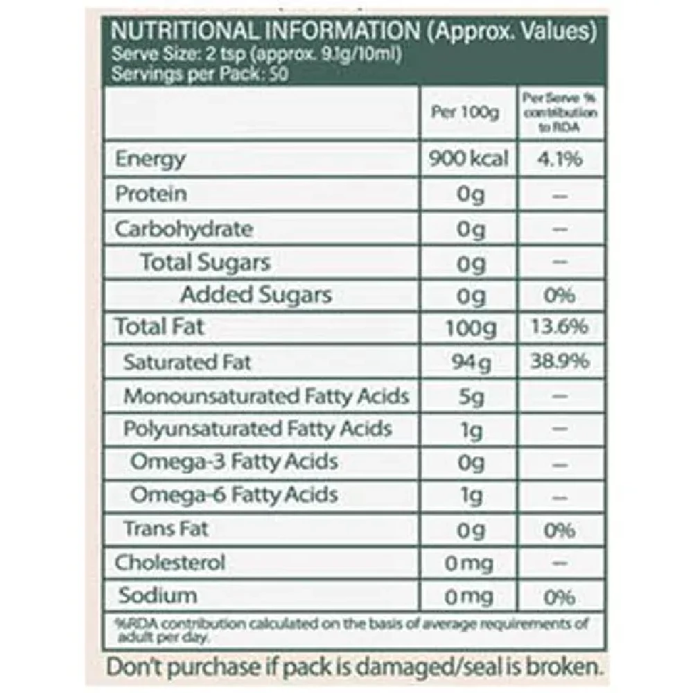 Dabur Virgin Coconut Oil - Cold Pressed, 100percent Natural, Unrefined, Helps Boost Immunity, 500 ml Bottle-4.webp
